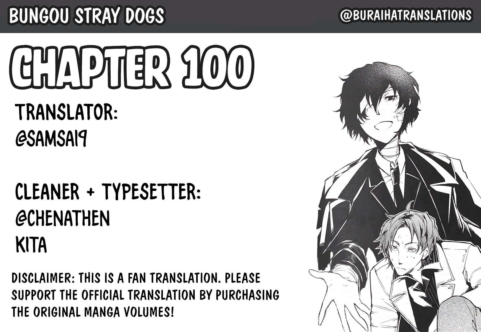 Bungou Stray Dogs, Chapter 100 image 01